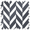 Chevron Stripe, Navy - Roman Blind
